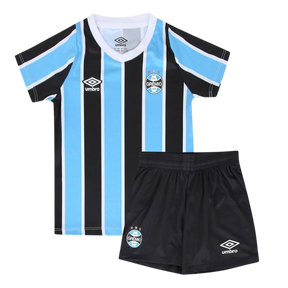 Kit Grêmio Infantil I 24/25 Torcedor Umbro - Azul+Preto