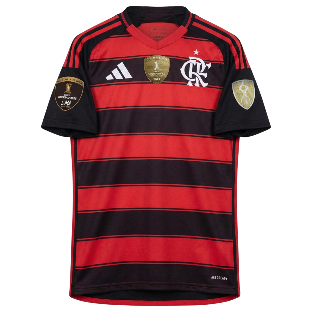Camisa Flamengo Home + Patchs libertadores  - 2025