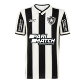 Camisa Botafogo Home 24/25 - COM TODOS OS PATROCINADORES - Preta e Branca