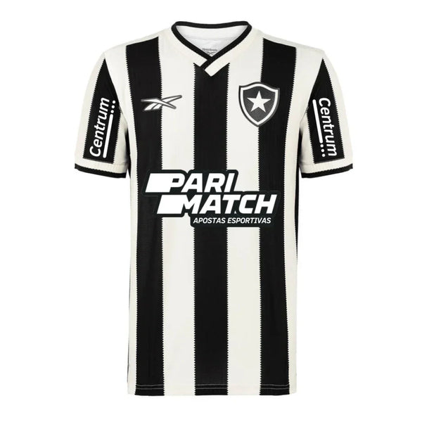 Camisa Botafogo Home 24/25 - COM TODOS OS PATROCINADORES - Preta e Branca